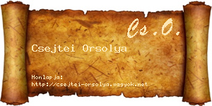 Csejtei Orsolya névjegykártya
